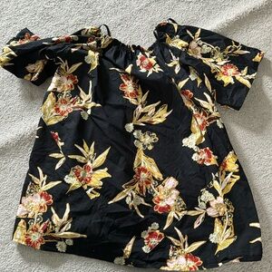 FREE PEOPLE Jodie Floral Cotton Tunic / Dress in Night Combo